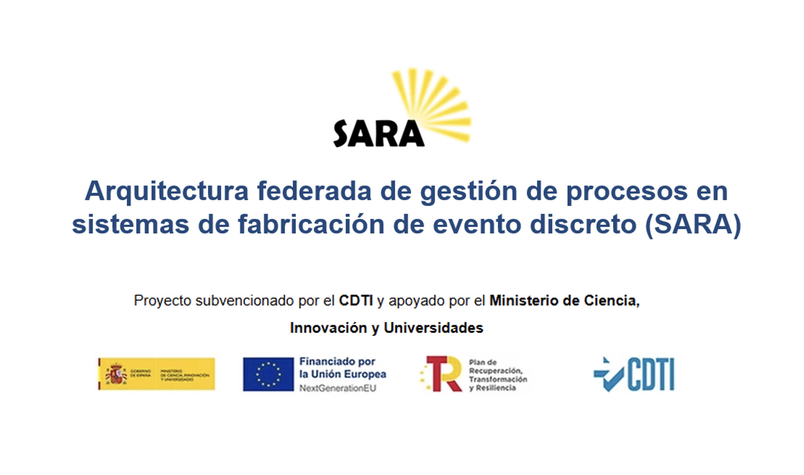 Cartel de publicidad del proyecto SARA