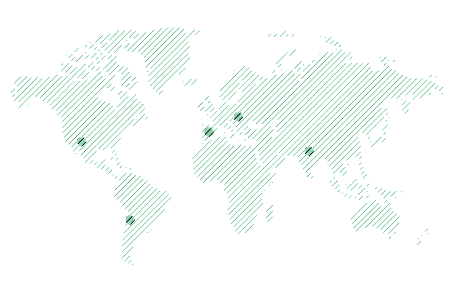 Mapa de presencia internacional SMARTPM