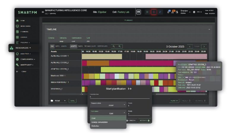 Interfaz de la plataforma MIC con PLANNER